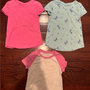 Justice Pink and Light Blue Unicorn Tees Set